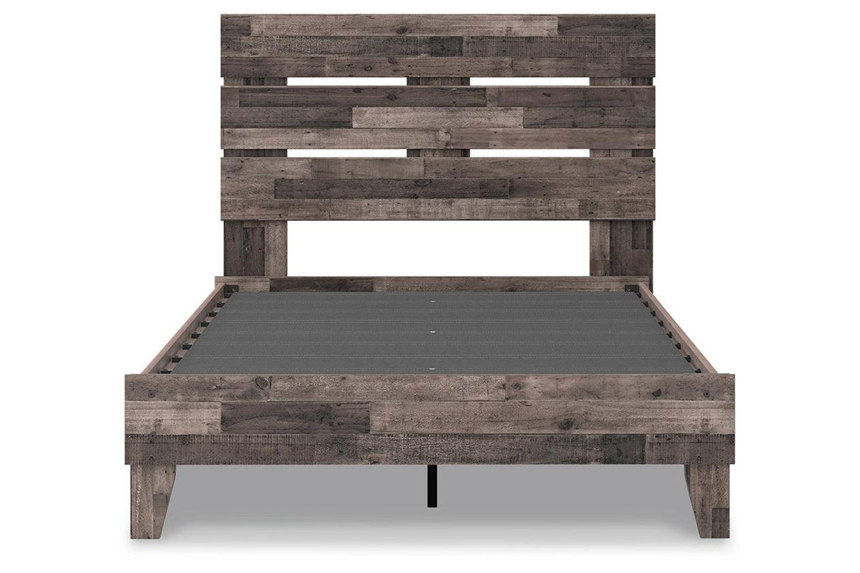 Neilsville Multi Gray Full Panel Platform Bed by Ashley at Eve Furniture