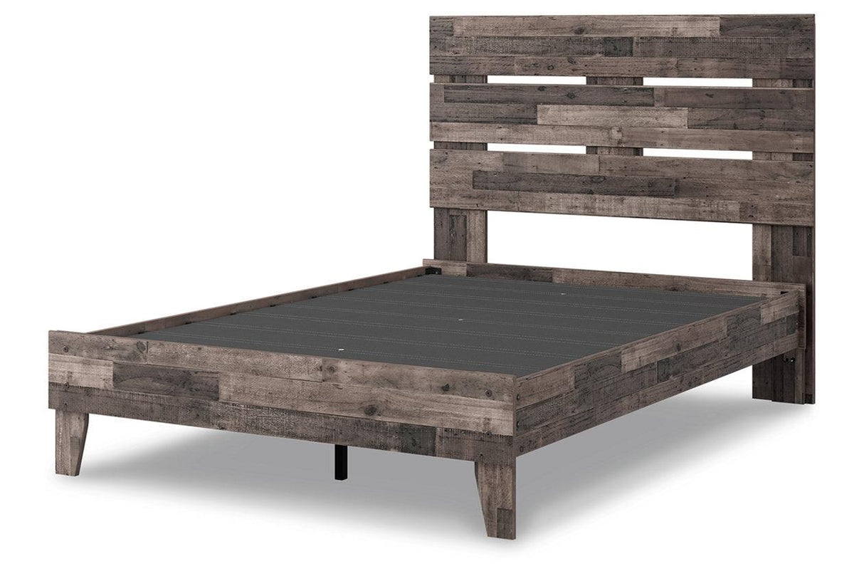 Neilsville Multi Gray Full Panel Platform Bed by Ashley at Eve Furniture