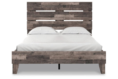 Neilsville Multi Gray Queen Panel Platform Bed by Ashley at Eve Furniture