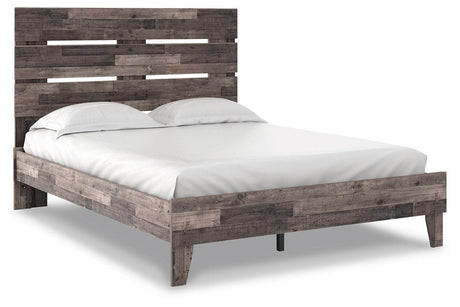 Neilsville Multi Gray Queen Panel Platform Bed by Ashley at Eve Furniture