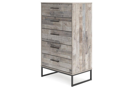 Neilsville Whitewash Chest of Drawers by Ashley at Eve Furniture