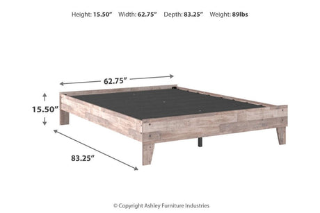 Neilsville Whitewash Queen Platform Bed by Ashley at Eve Furniture
