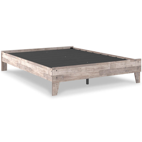 Neilsville Whitewash Queen Platform Bed by Ashley at Eve Furniture