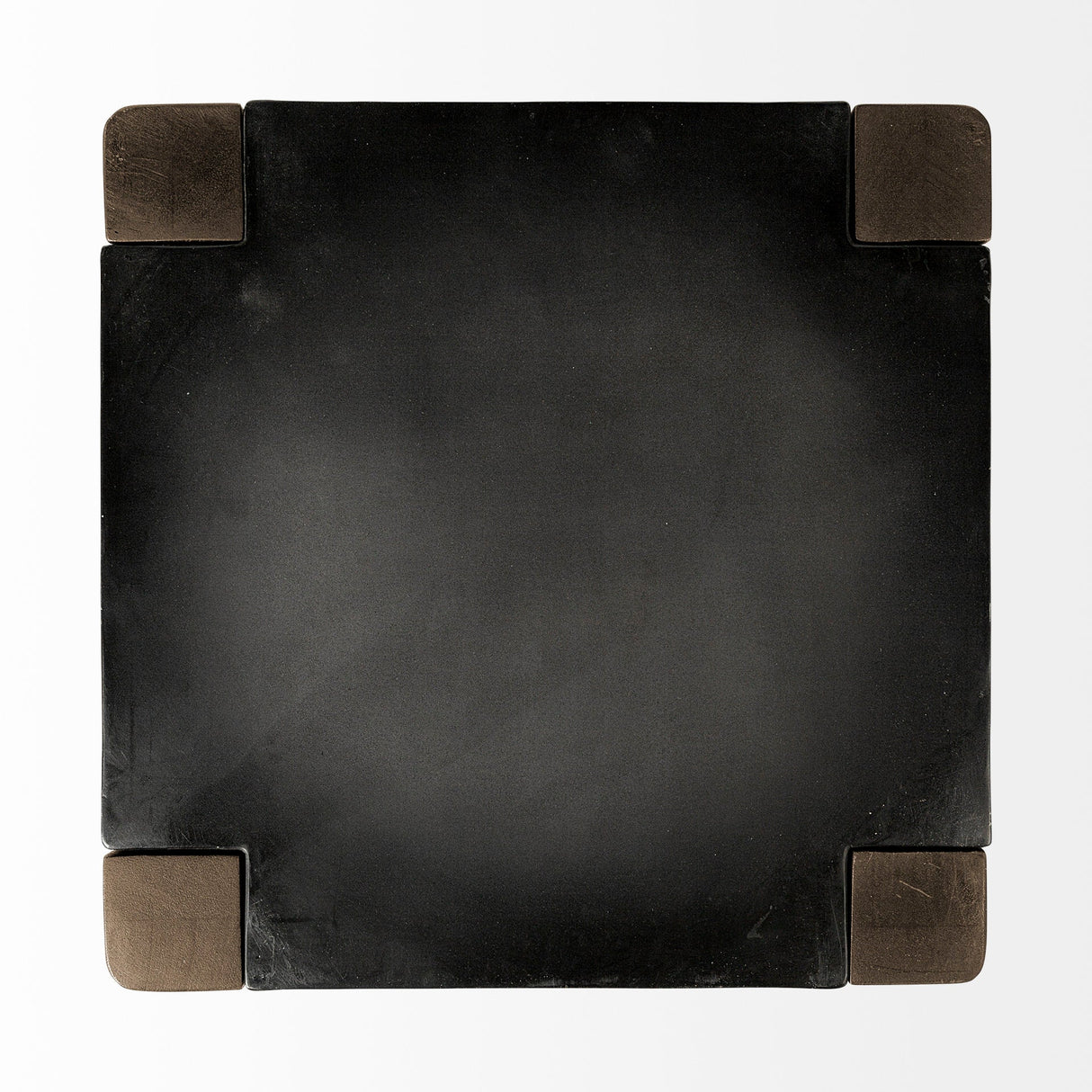 Nell 26" Seat Height Black Metal Seat & Foot Rest With Brown Wood Legs Stool by Mercana at Eve Furniture