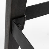 Nell 30" Seat Height Black Metal Seat & Foot Rest With Black Wood Legs Stool by Mercana at Eve Furniture