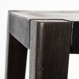Nell Black Metal Seat & Foot Rest With Black Wood Legs Stool by Mercana at Eve Furniture