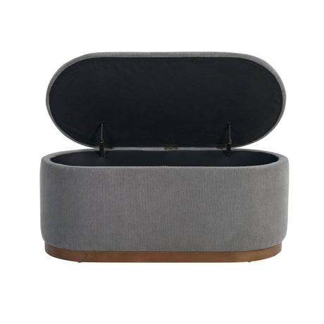 Nell Gray Lift-Top Storage Bench by Homelegance at Eve Furniture