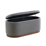 Nell Gray Lift-Top Storage Bench by Homelegance at Eve Furniture