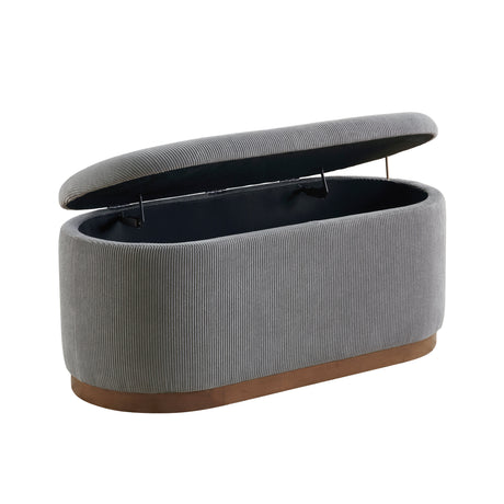 Nell Gray Lift-Top Storage Bench by Homelegance at Eve Furniture