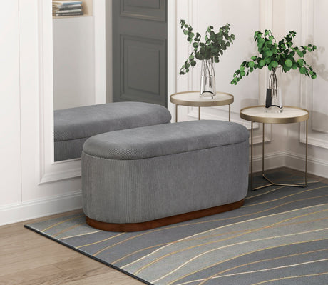 Nell Gray Lift-Top Storage Bench by Homelegance at Eve Furniture