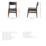 Nell I Black Iron Seat Solid Brown Wooden Base Dining Chair by Mercana at Eve Furniture