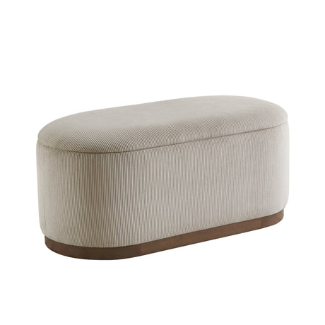 Nell Taupe Lift-Top Storage Bench by Homelegance at Eve Furniture
