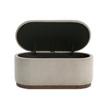 Nell Taupe Lift-Top Storage Bench by Homelegance at Eve Furniture