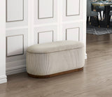 Nell Taupe Lift-Top Storage Bench by Homelegance at Eve Furniture