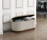 Nell Taupe Lift-Top Storage Bench by Homelegance at Eve Furniture