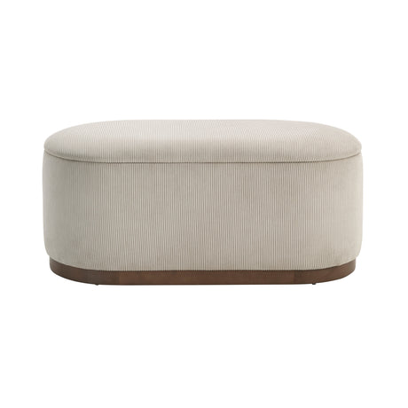 Nell Taupe Lift-Top Storage Bench by Homelegance at Eve Furniture