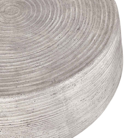 Nellie Light Gray 37" Round Outdoor Coffee Table by Classic Home at Eve Furniture