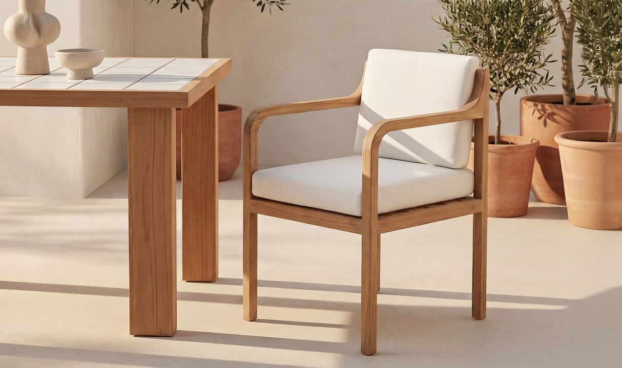 Nellie Outdoor Dining Chair White - Set of 2 by Moe's Home at Eve Furniture