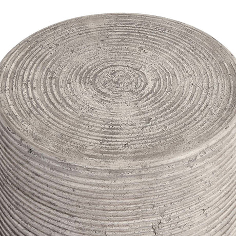 Nellie Light Gray 19" Round Outdoor End Table by Classic Home at Eve Furniture