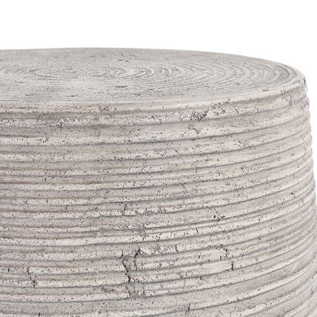 Nellie Light Gray 19" Round Outdoor End Table by Classic Home at Eve Furniture