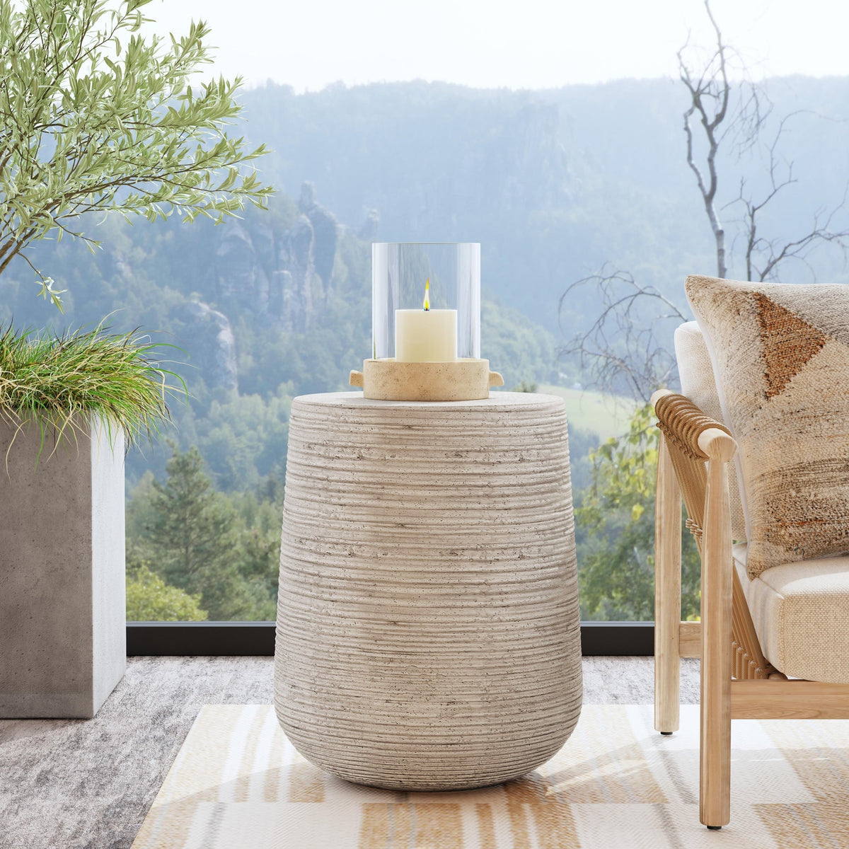 Nellie Outdoor End Table by Classic Home at Eve Furniture