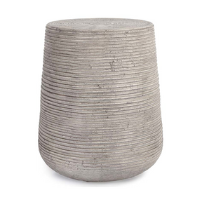 Nellie Light Gray 19" Round Outdoor End Table by Classic Home at Eve Furniture