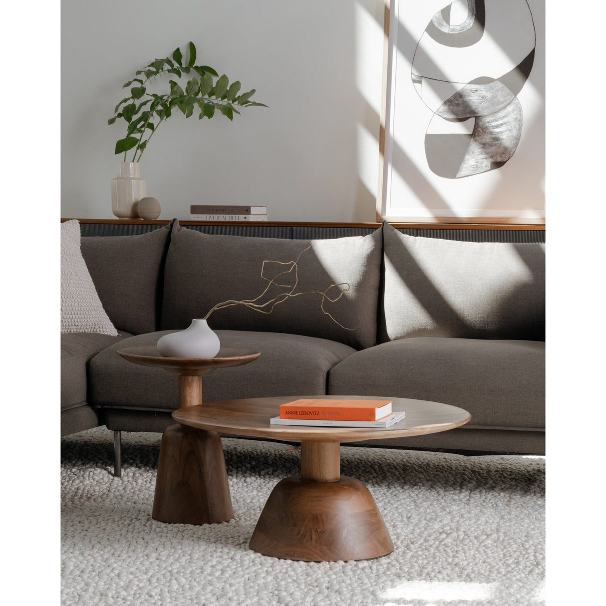 Nels Dark Brown Coffee Table by Moe's Home at Eve Furniture