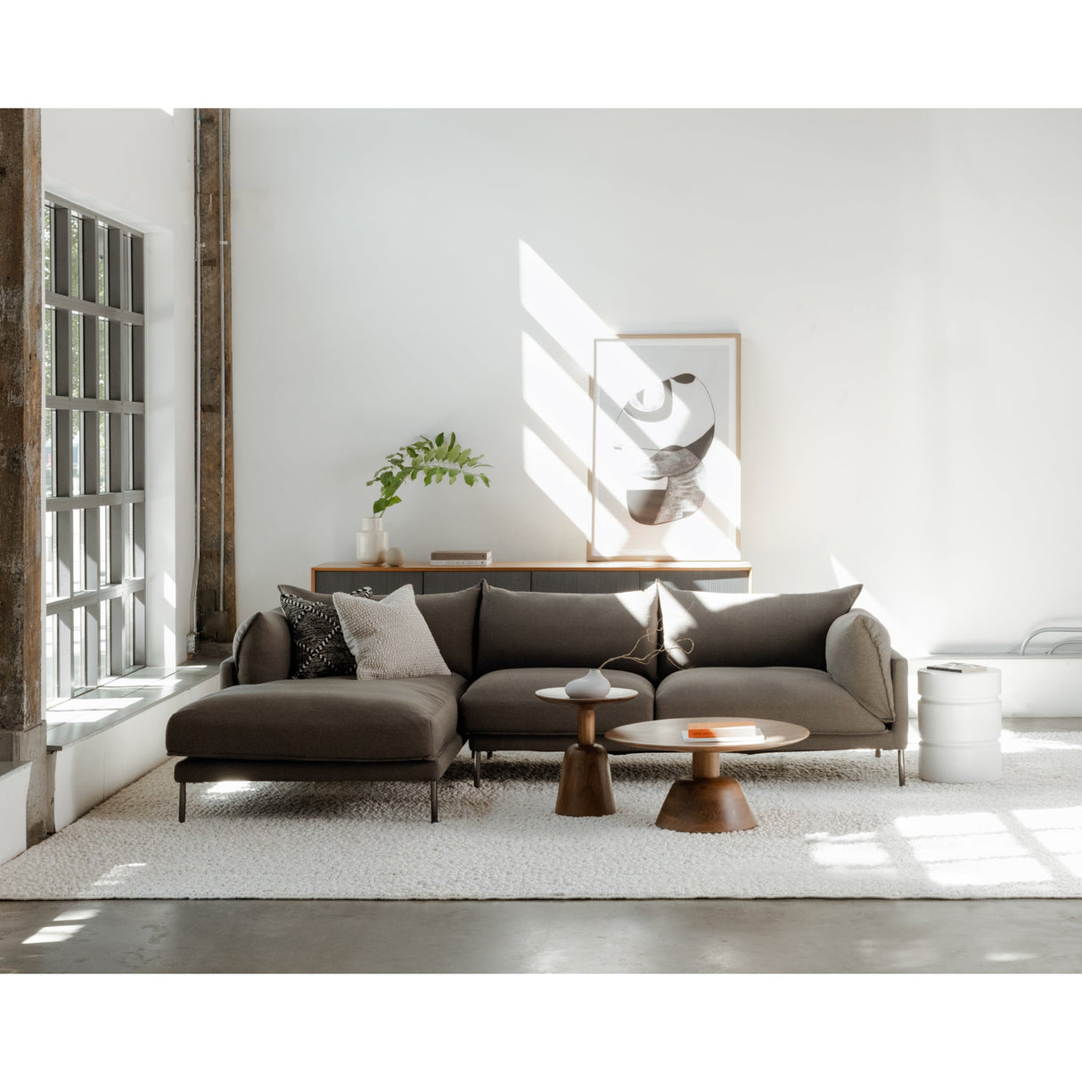 Nels Dark Brown Coffee Table by Moe's Home at Eve Furniture