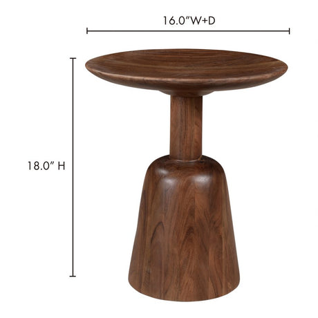 Nels End Table Dark Brown by Moe's Home at Eve Furniture