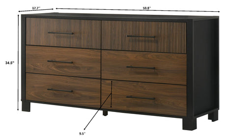 Nemy Brown/Black Dresser by Crown Mark at Eve Furniture