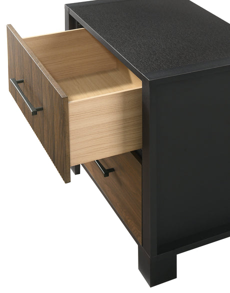 Nemy Brown/Black Nightstand by Crown Mark at Eve Furniture