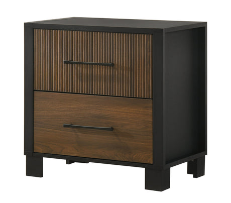 Nemy Brown/Black Nightstand by Crown Mark at Eve Furniture