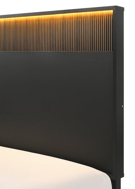 Nemy Brown/Black King Bed by Crown Mark at Eve Furniture