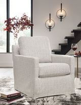 Nenana Next-Gen Nuvella Stone Swivel Glider Accent Chair