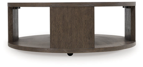 Neo Rich Brown Coffee Table by Ashley at Eve Furniture