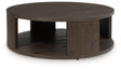 Neo Rich Brown Coffee Table by Ashley at Eve Furniture