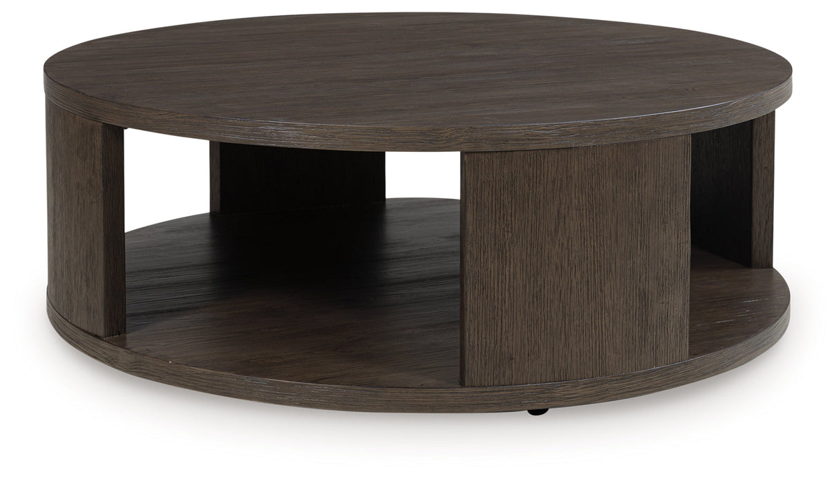 Neo Rich Brown Coffee Table by Ashley at Eve Furniture