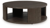 Neo Rich Brown Coffee Table by Ashley at Eve Furniture