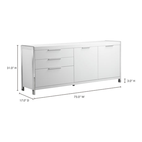 Neo White Sideboard by MOES at Eve Furniture