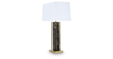 Neonish Black/Gold Finish Table Lamp by Ashley at Eve Furniture