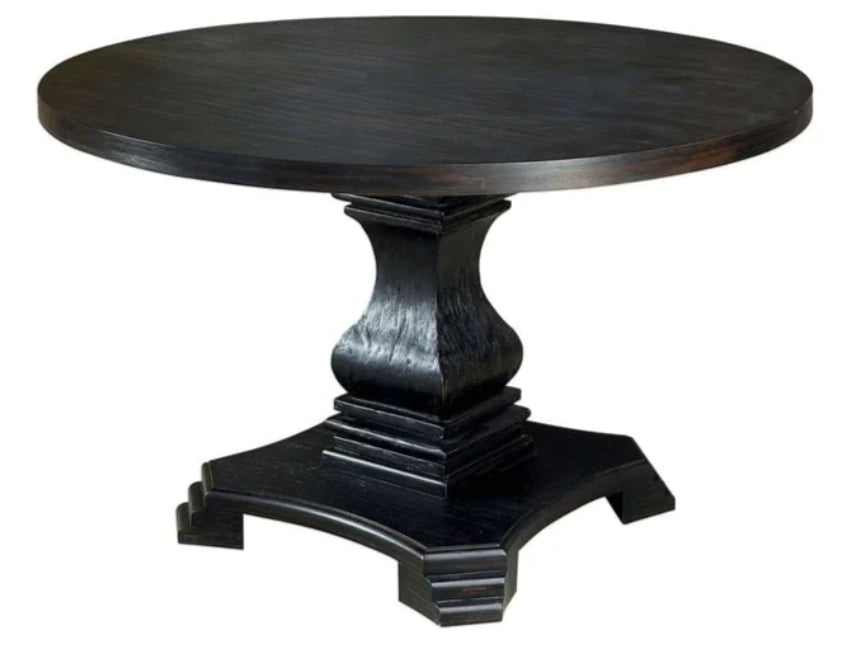 Nerissa Antique Black/Beige Round Table Only by Furniture of America at Eve Furniture