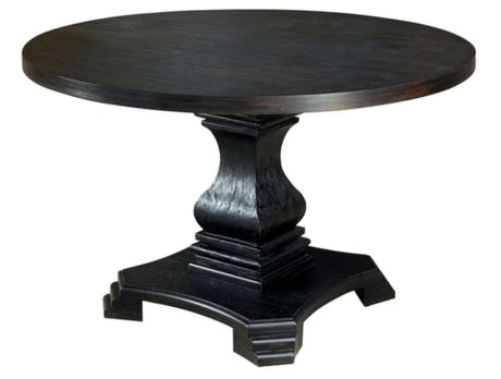 Nerissa Antique Black/Beige Round Table Only by Furniture of America at Eve Furniture