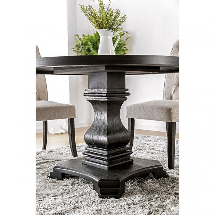 Nerissa Rustic/Antique Black/Beige 5-Piece Dining Room Set