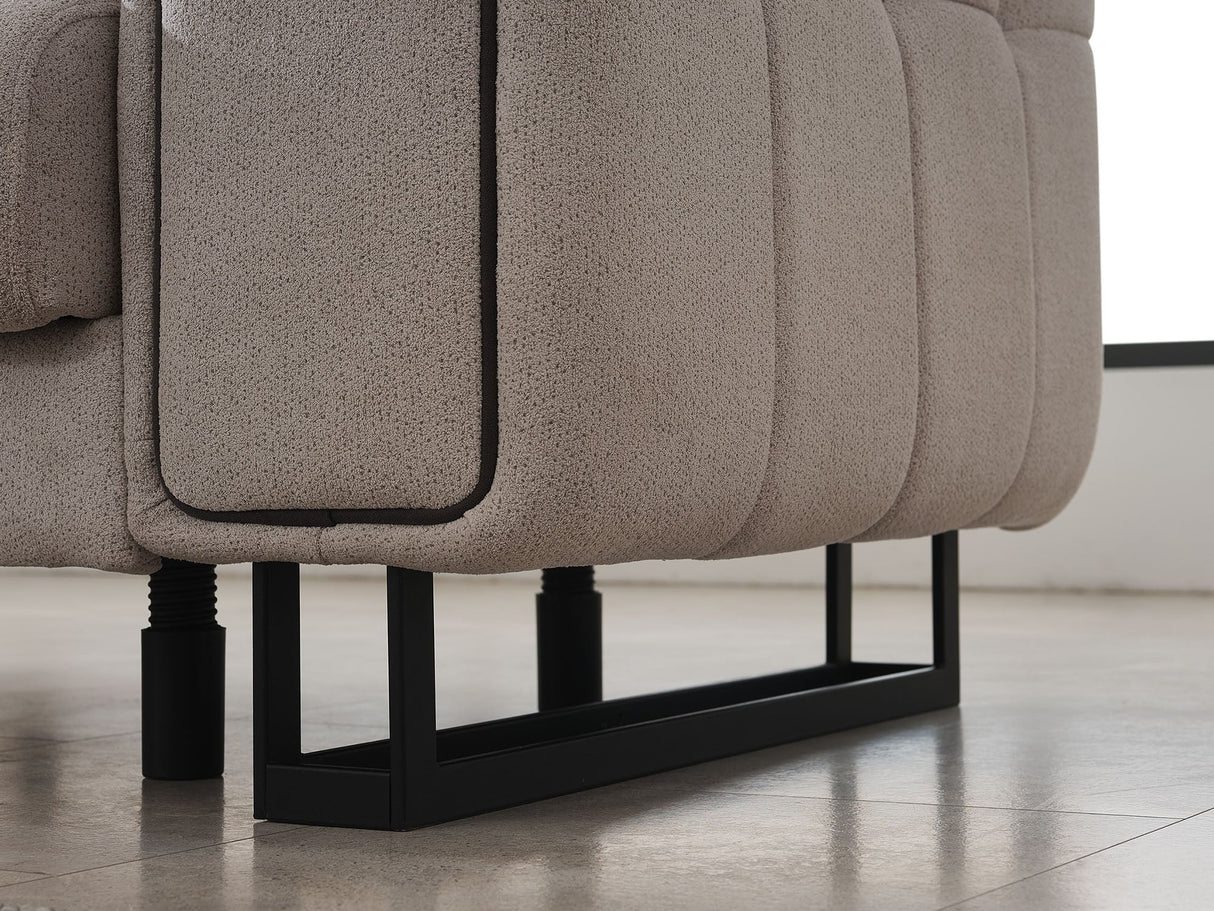 Nero 3-pieces (Sofa & Loveseat & Chair) Livingroom Set in Light Grey by Furnia at Eve Furniture