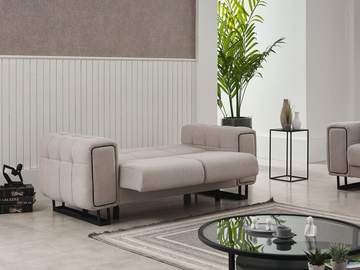 Nero 3-pieces (Sofa & Loveseat & Chair) Livingroom Set in Light Grey by Furnia at Eve Furniture