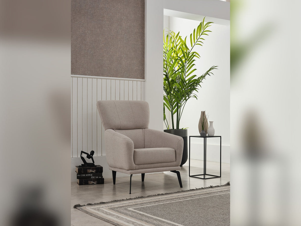 Nero 3-pieces (Sofa & Loveseat & Chair) Livingroom Set in Light Grey by Furnia at Eve Furniture