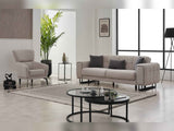 Nero 3-pieces (Sofa & Loveseat & Chair) Livingroom Set in Light Grey