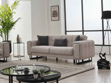 Nero 3-pieces (Sofa & Loveseat & Chair) Livingroom Set in Light Grey