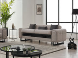 Nero 3-pieces (Sofa & Loveseat & Chair) Livingroom Set in Light Grey by Furnia at Eve Furniture