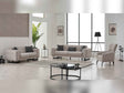Nero 3-pieces (Sofa & Loveseat & Chair) Livingroom Set in Light Grey